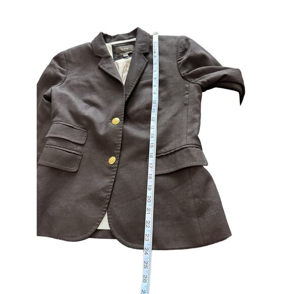 J.Crew Black Wool Blend Preppy Office Work Academia Schoolboy Blazer Size 2 - Picture 11 of 11